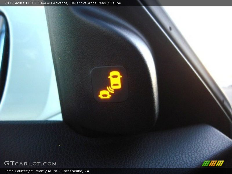 Bellanova White Pearl / Taupe 2012 Acura TL 3.7 SH-AWD Advance