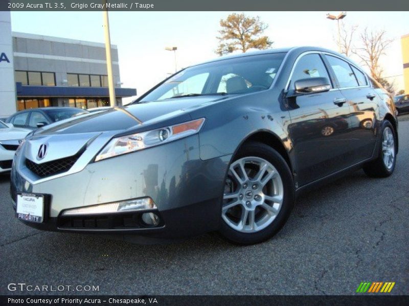 Grigio Gray Metallic / Taupe 2009 Acura TL 3.5