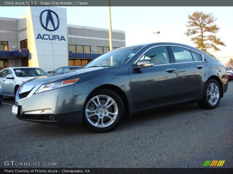 Grigio Gray Metallic / Taupe 2009 Acura TL 3.5