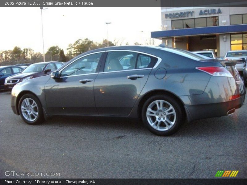 Grigio Gray Metallic / Taupe 2009 Acura TL 3.5