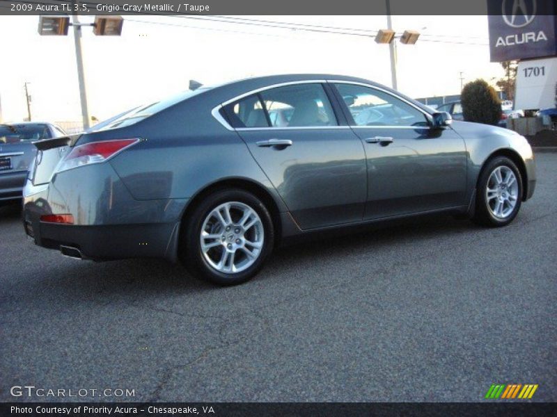 Grigio Gray Metallic / Taupe 2009 Acura TL 3.5