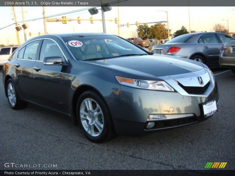 Grigio Gray Metallic / Taupe 2009 Acura TL 3.5