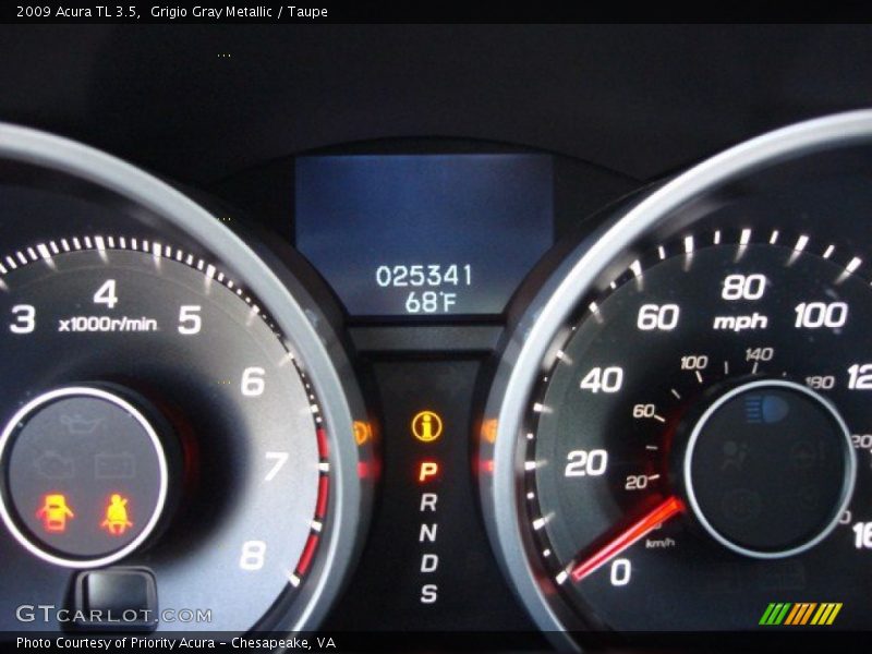 Grigio Gray Metallic / Taupe 2009 Acura TL 3.5