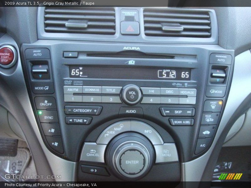 Grigio Gray Metallic / Taupe 2009 Acura TL 3.5