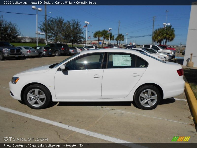 Candy White / Cornsilk Beige 2012 Volkswagen Jetta TDI Sedan