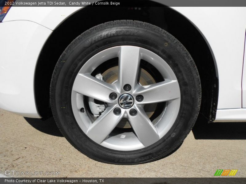 Candy White / Cornsilk Beige 2012 Volkswagen Jetta TDI Sedan