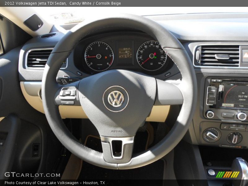 Candy White / Cornsilk Beige 2012 Volkswagen Jetta TDI Sedan