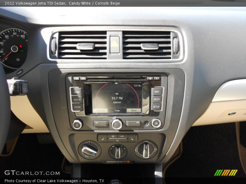 Candy White / Cornsilk Beige 2012 Volkswagen Jetta TDI Sedan