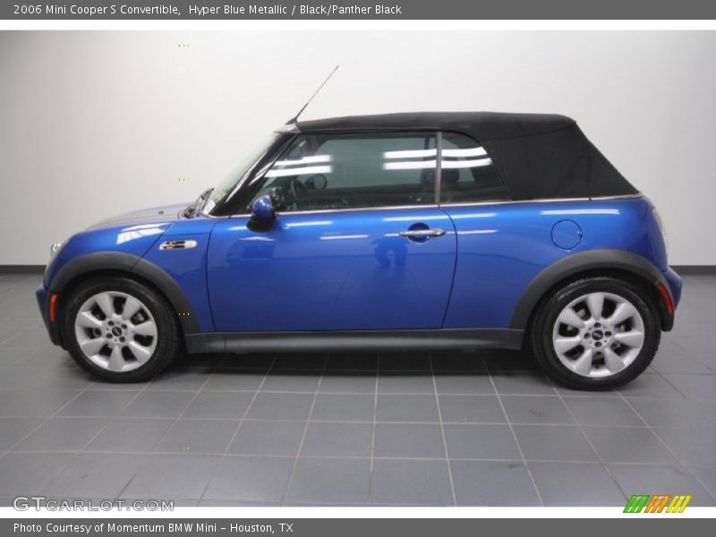 Hyper Blue Metallic / Black/Panther Black 2006 Mini Cooper S Convertible