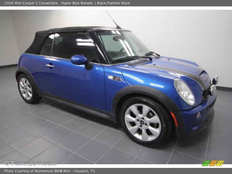 Hyper Blue Metallic / Black/Panther Black 2006 Mini Cooper S Convertible