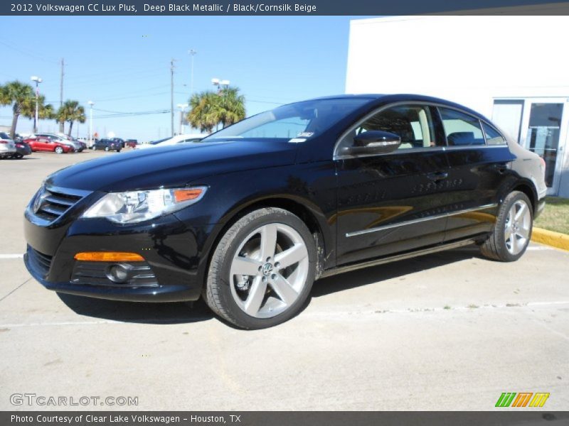 Deep Black Metallic / Black/Cornsilk Beige 2012 Volkswagen CC Lux Plus