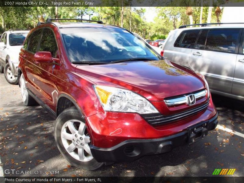 Tango Red Pearl / Gray 2007 Honda CR-V EX-L