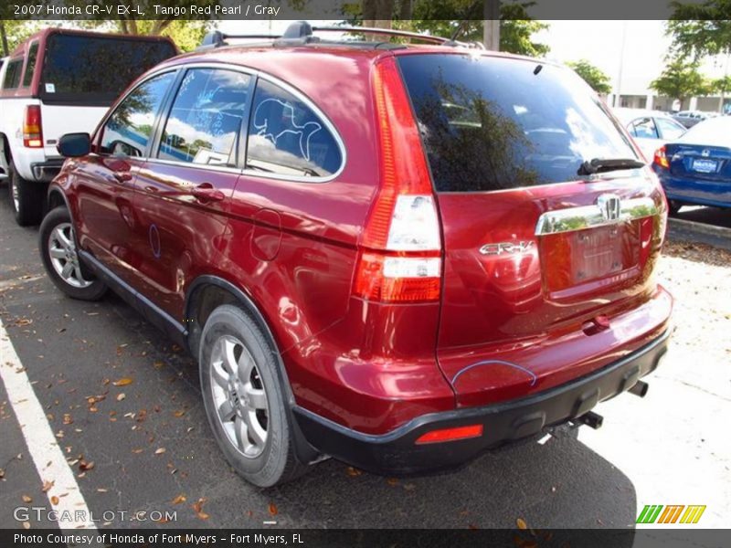 Tango Red Pearl / Gray 2007 Honda CR-V EX-L
