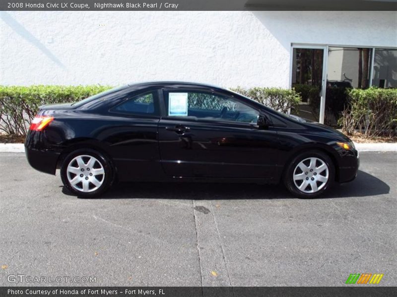 Nighthawk Black Pearl / Gray 2008 Honda Civic LX Coupe
