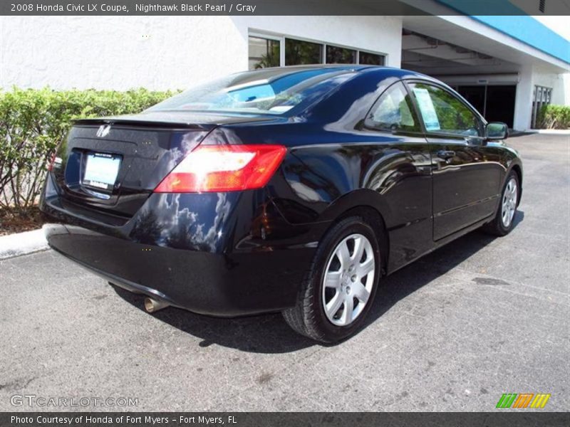 Nighthawk Black Pearl / Gray 2008 Honda Civic LX Coupe