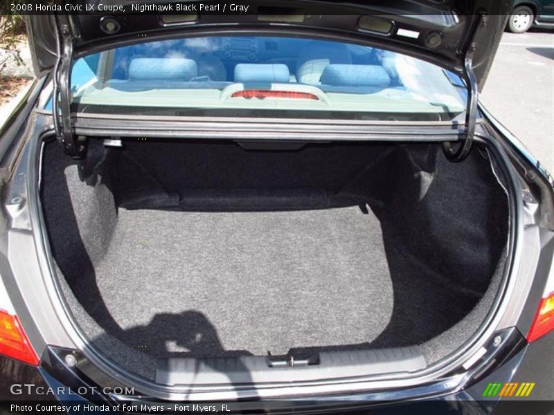 Nighthawk Black Pearl / Gray 2008 Honda Civic LX Coupe