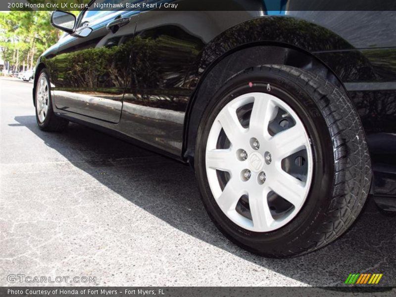 Nighthawk Black Pearl / Gray 2008 Honda Civic LX Coupe