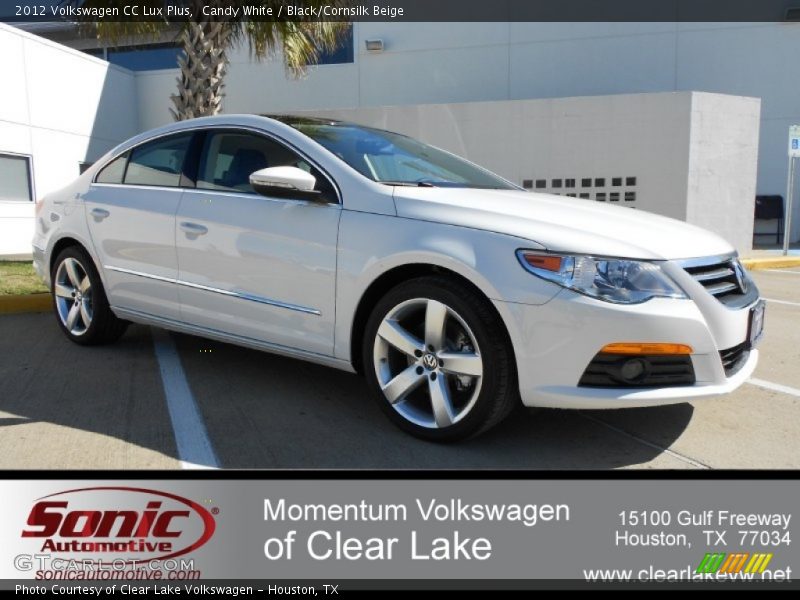 Candy White / Black/Cornsilk Beige 2012 Volkswagen CC Lux Plus