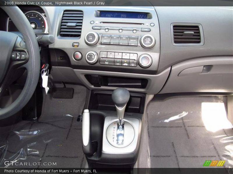 Nighthawk Black Pearl / Gray 2008 Honda Civic LX Coupe