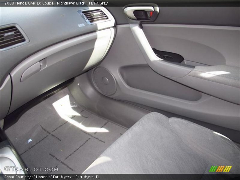 Nighthawk Black Pearl / Gray 2008 Honda Civic LX Coupe