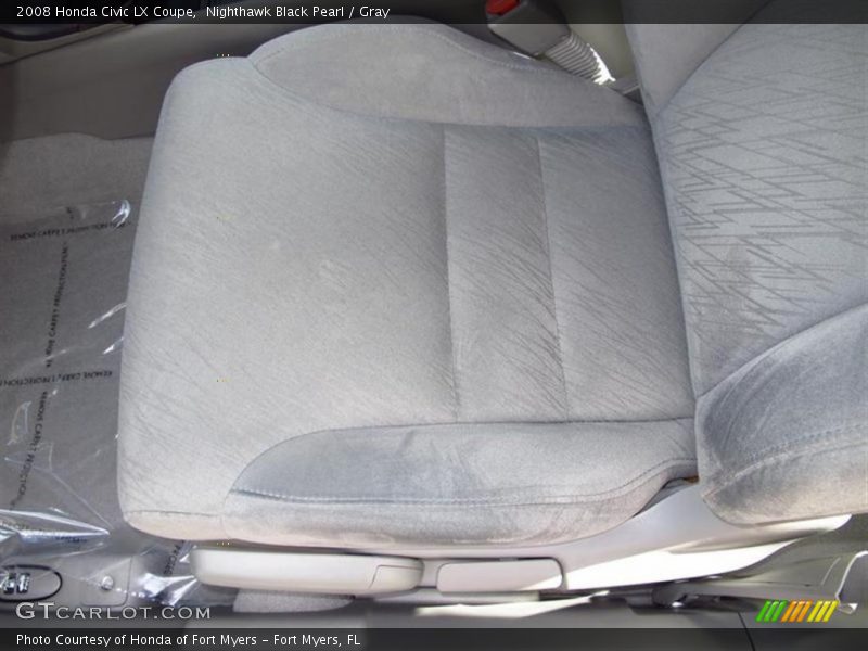 Nighthawk Black Pearl / Gray 2008 Honda Civic LX Coupe