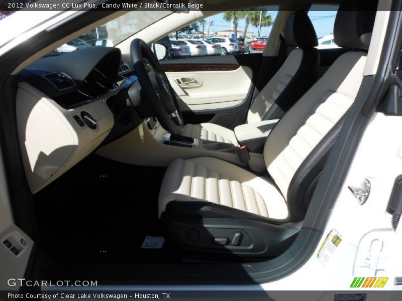 Candy White / Black/Cornsilk Beige 2012 Volkswagen CC Lux Plus