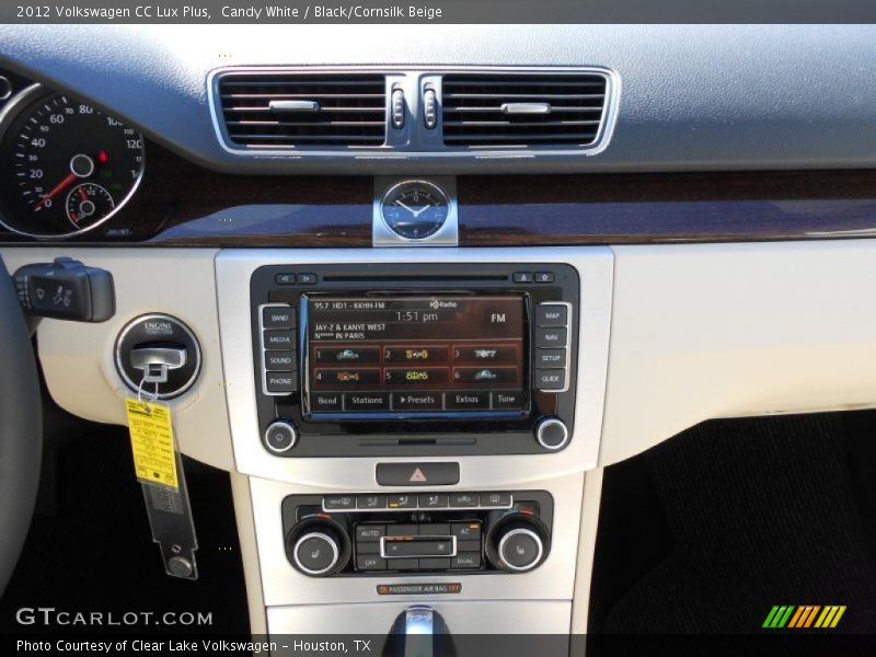 Candy White / Black/Cornsilk Beige 2012 Volkswagen CC Lux Plus