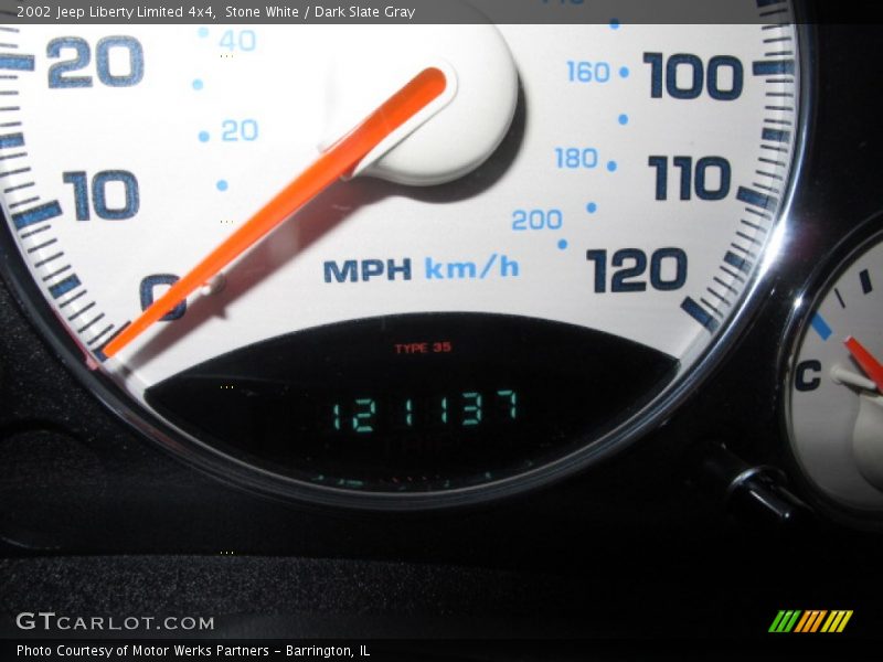 Stone White / Dark Slate Gray 2002 Jeep Liberty Limited 4x4