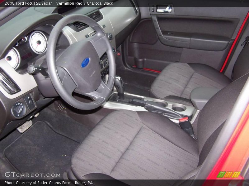 Vermillion Red / Charcoal Black 2008 Ford Focus SE Sedan