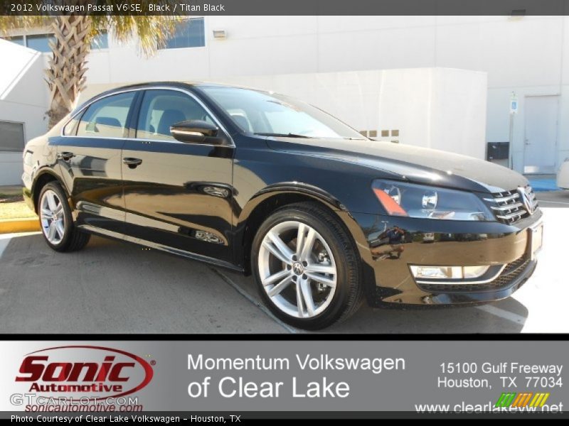 Black / Titan Black 2012 Volkswagen Passat V6 SE