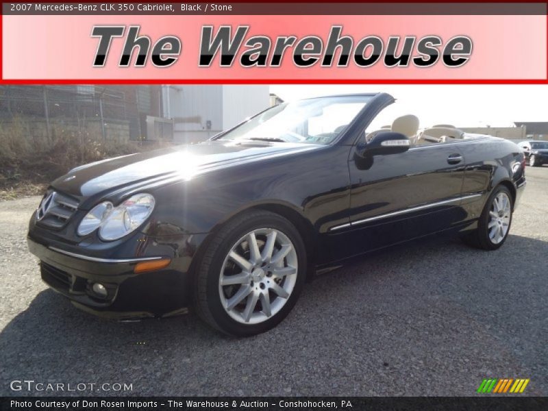 Black / Stone 2007 Mercedes-Benz CLK 350 Cabriolet