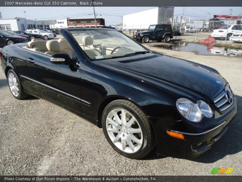 Black / Stone 2007 Mercedes-Benz CLK 350 Cabriolet