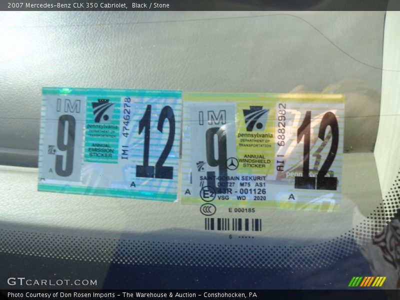 Black / Stone 2007 Mercedes-Benz CLK 350 Cabriolet