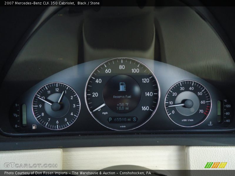Black / Stone 2007 Mercedes-Benz CLK 350 Cabriolet