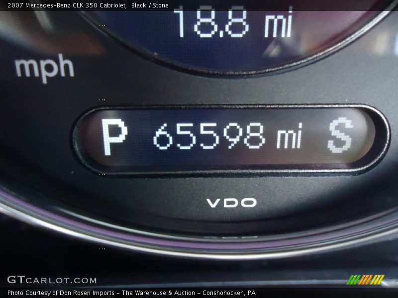Black / Stone 2007 Mercedes-Benz CLK 350 Cabriolet