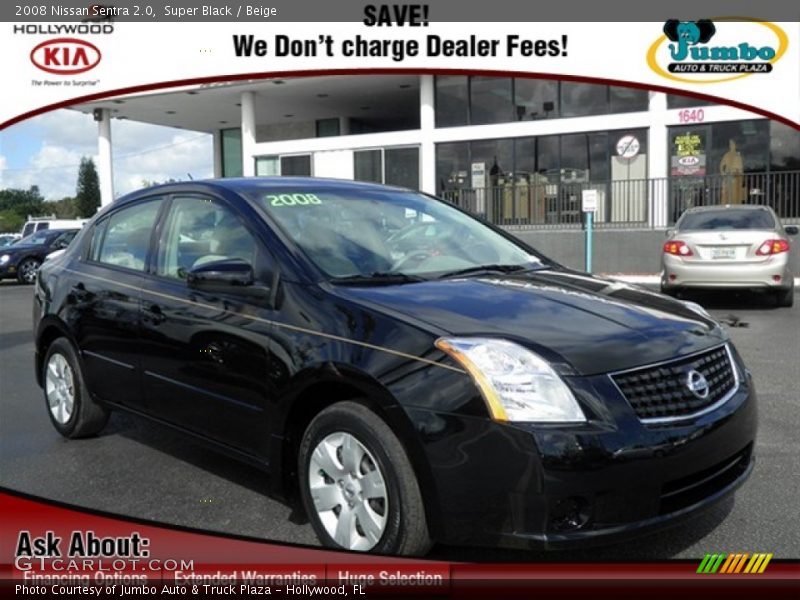 Super Black / Beige 2008 Nissan Sentra 2.0