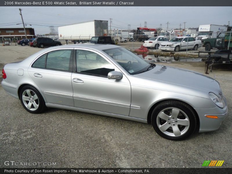 Brilliant Silver Metallic / Charcoal 2006 Mercedes-Benz E 500 4Matic Sedan