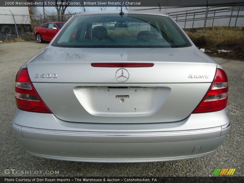 Brilliant Silver Metallic / Charcoal 2006 Mercedes-Benz E 500 4Matic Sedan