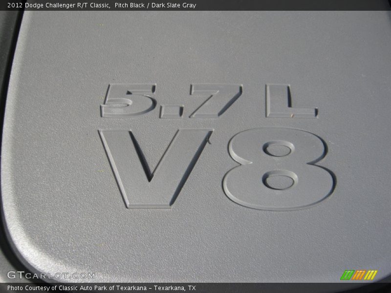 Pitch Black / Dark Slate Gray 2012 Dodge Challenger R/T Classic