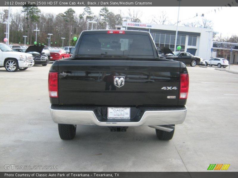 Black / Dark Slate/Medium Graystone 2012 Dodge Ram 2500 HD ST Crew Cab 4x4