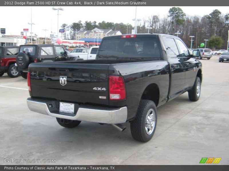 Black / Dark Slate/Medium Graystone 2012 Dodge Ram 2500 HD ST Crew Cab 4x4