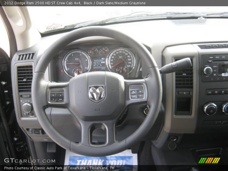 Black / Dark Slate/Medium Graystone 2012 Dodge Ram 2500 HD ST Crew Cab 4x4