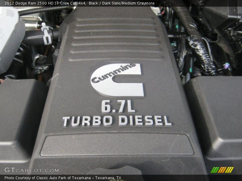 Black / Dark Slate/Medium Graystone 2012 Dodge Ram 2500 HD ST Crew Cab 4x4