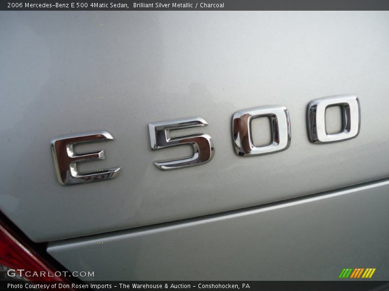 Brilliant Silver Metallic / Charcoal 2006 Mercedes-Benz E 500 4Matic Sedan