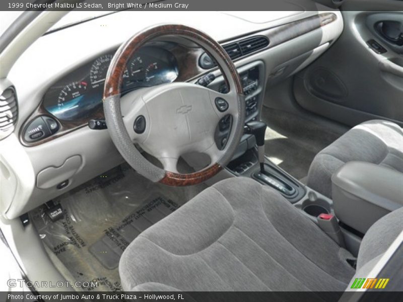 Bright White / Medium Gray 1999 Chevrolet Malibu LS Sedan