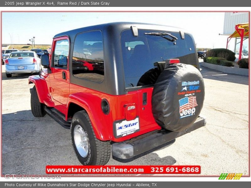 Flame Red / Dark Slate Gray 2005 Jeep Wrangler X 4x4