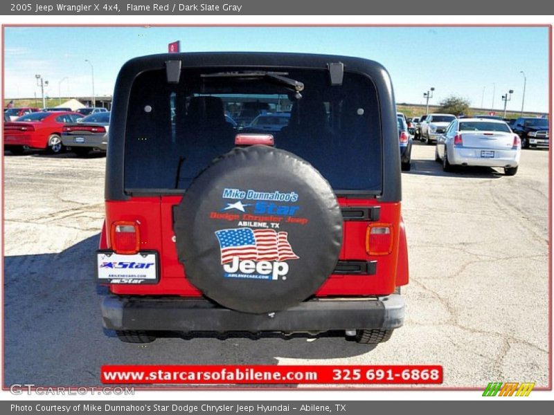 Flame Red / Dark Slate Gray 2005 Jeep Wrangler X 4x4