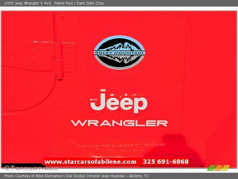Flame Red / Dark Slate Gray 2005 Jeep Wrangler X 4x4