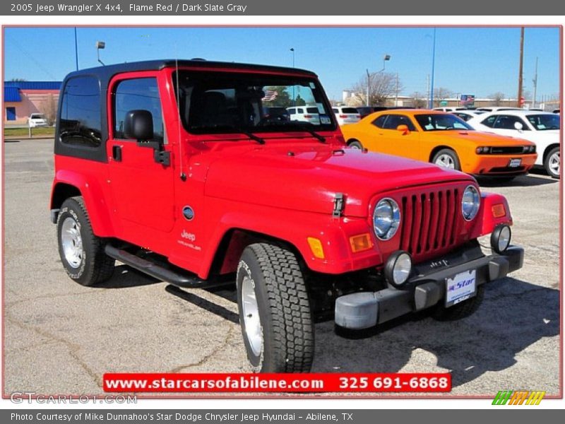 Flame Red / Dark Slate Gray 2005 Jeep Wrangler X 4x4