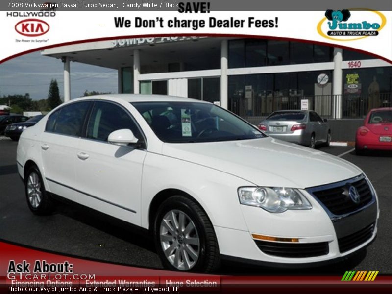 Candy White / Black 2008 Volkswagen Passat Turbo Sedan